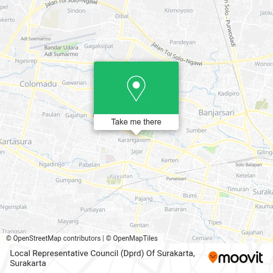 Local Representative Council (Dprd) Of Surakarta map