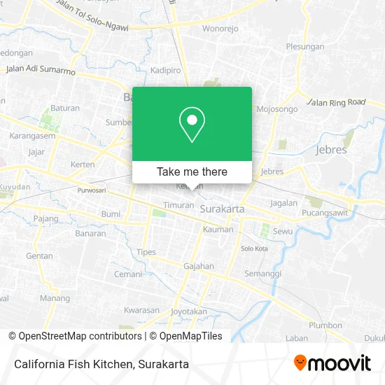 California Fish Kitchen map