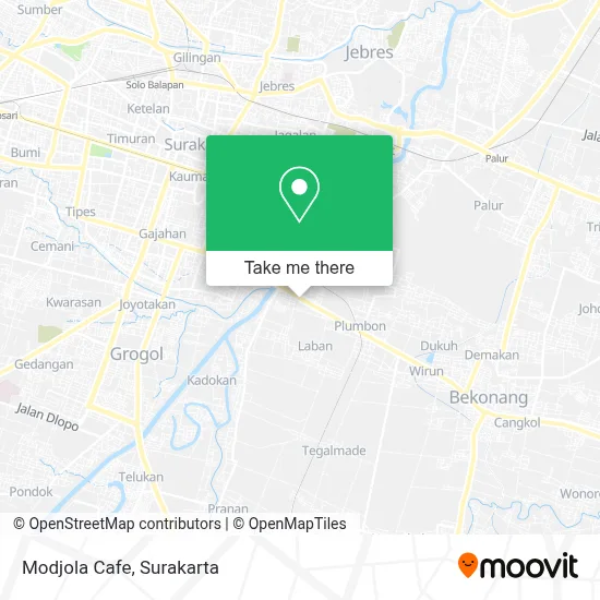 Modjola Cafe map