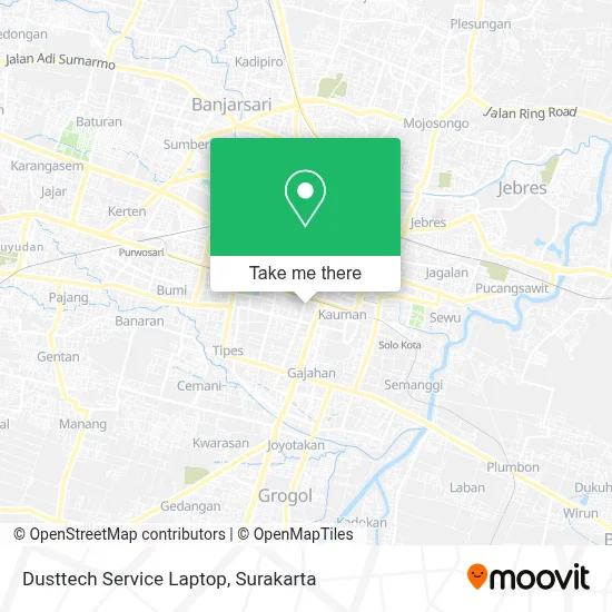 Dusttech Service Laptop map