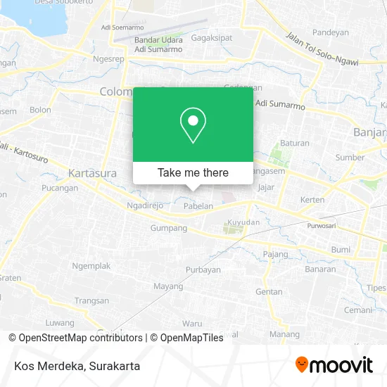 Kos Merdeka map