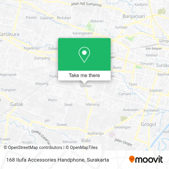 168 Ilufa Accessories Handphone map