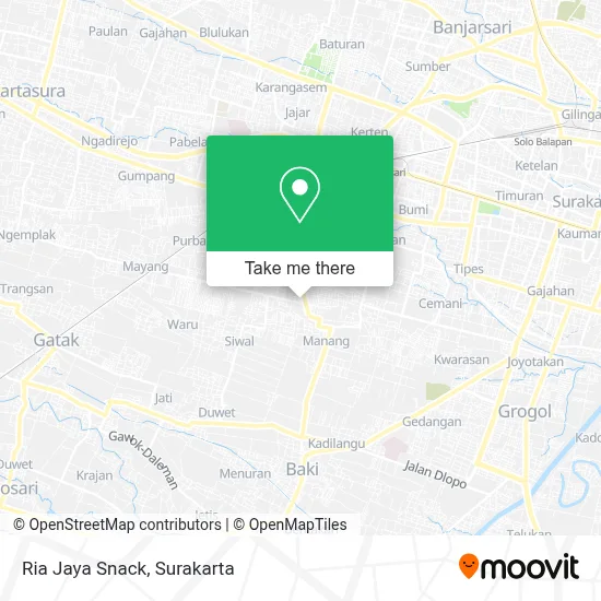 Ria Jaya Snack map