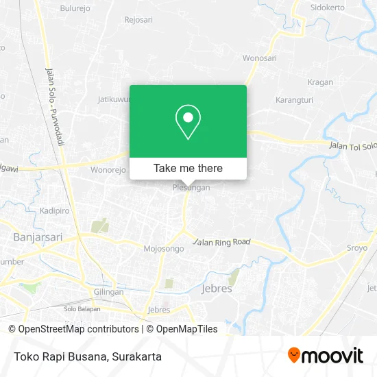 Toko Rapi Busana map