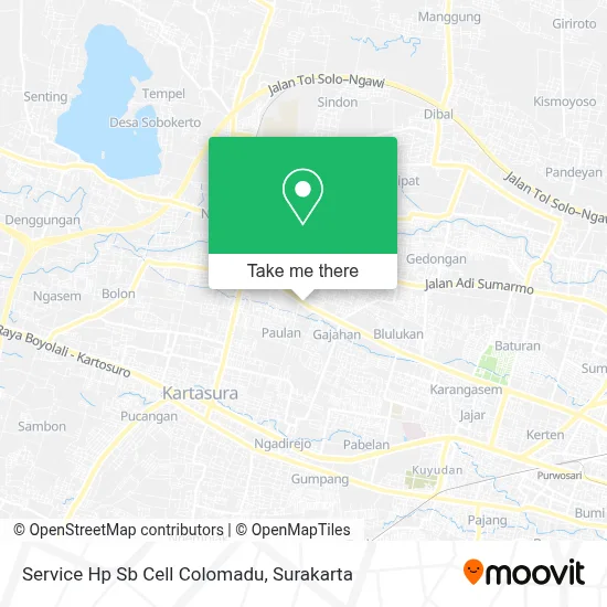 Service Hp Sb Cell Colomadu map