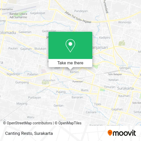 Canting Resto map