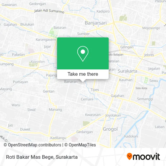Roti Bakar Mas Bege map