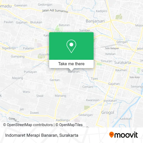 Indomaret Merapi Banaran map