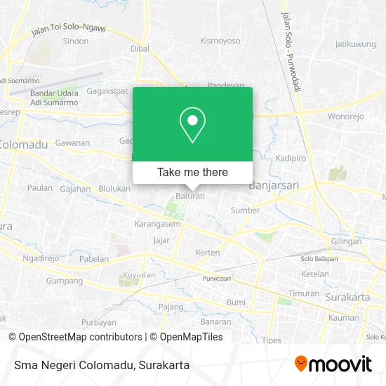 Sma Negeri Colomadu map