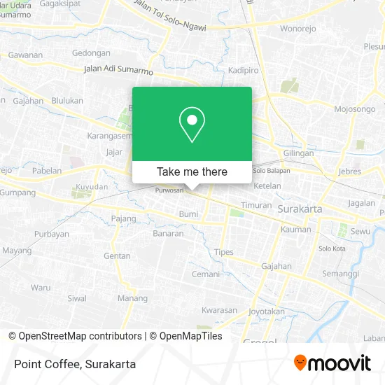 Point Coffee map
