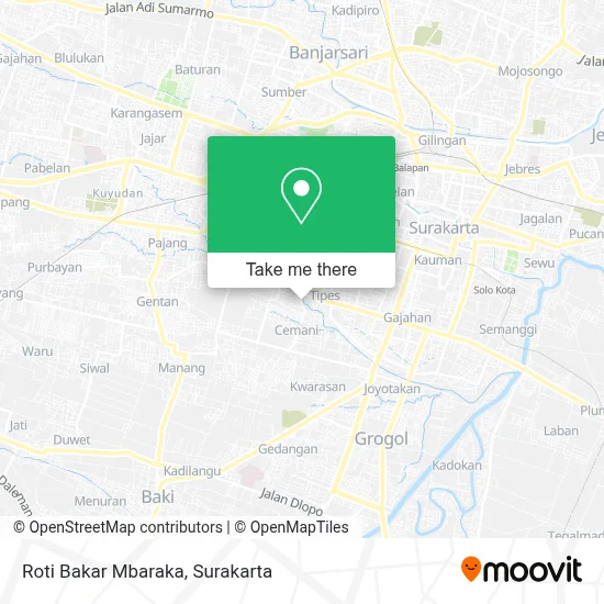 Roti Bakar Mbaraka map