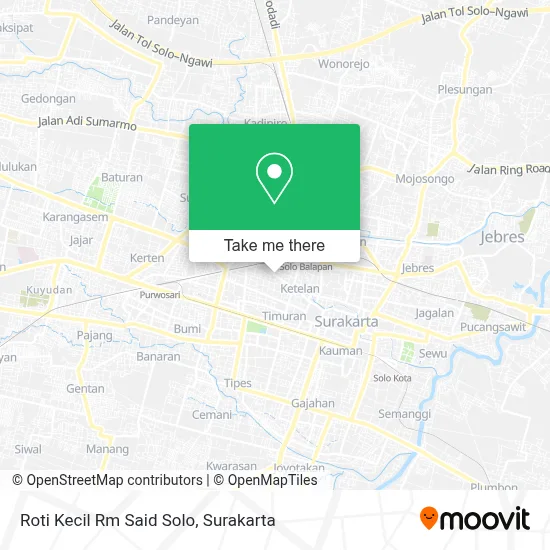 Roti Kecil Rm Said Solo map