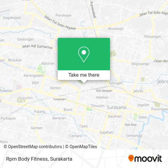 Rpm Body Fitness map