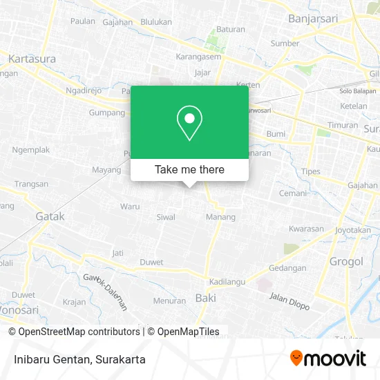 Inibaru Gentan map