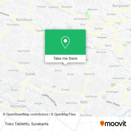 Toko Tabletto map
