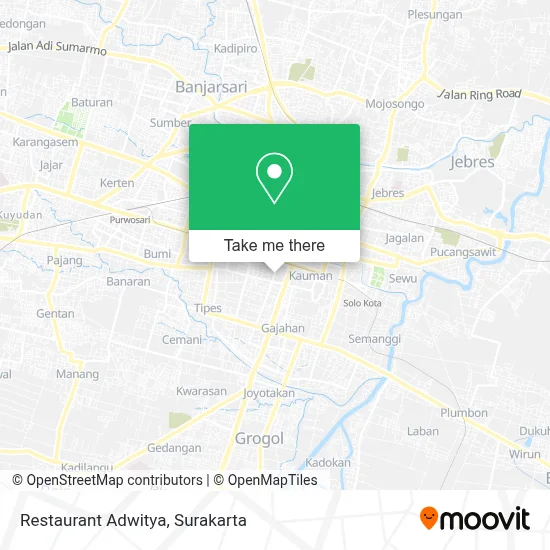 Restaurant Adwitya map