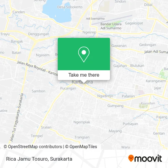 Rica Jamu Tosuro map