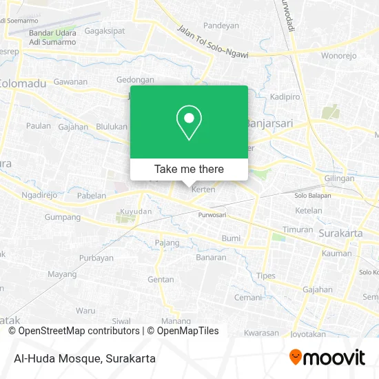 Al-Huda Mosque map