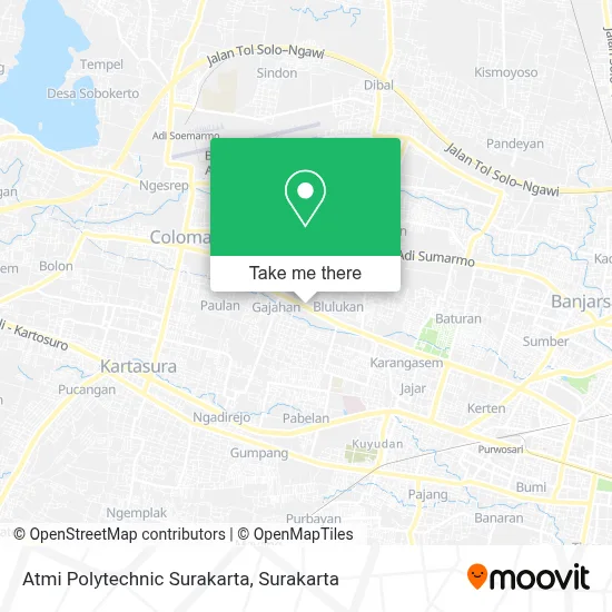 Atmi Polytechnic Surakarta map
