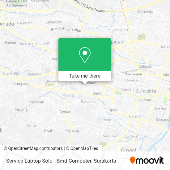 Service Laptop Solo - Smd Computer map
