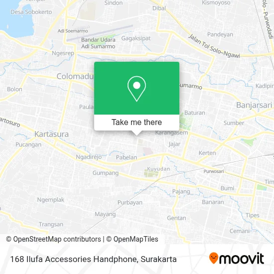 168 Ilufa Accessories Handphone map