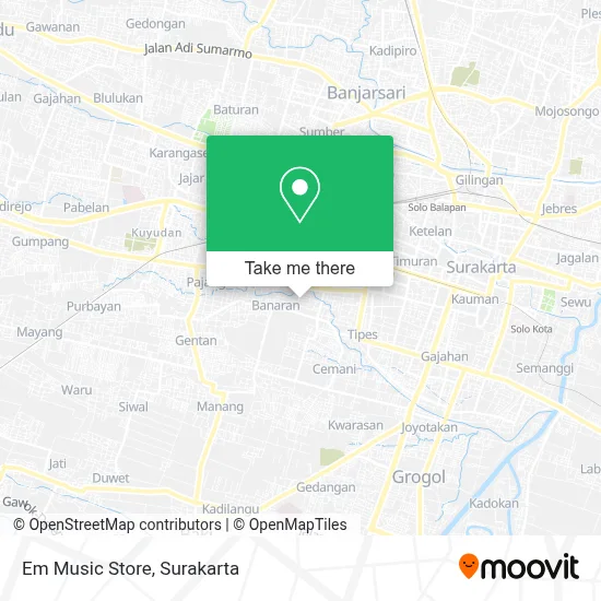 Em Music Store map