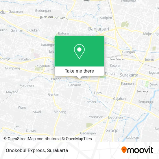 Onokebul Express map