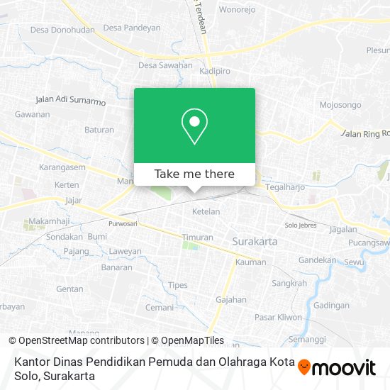 Kantor Dinas Pendidikan Pemuda dan Olahraga Kota Solo map