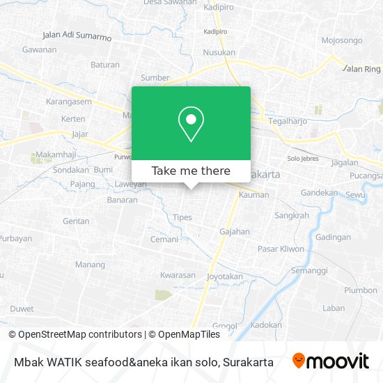 Mbak WATIK seafood&aneka ikan solo map
