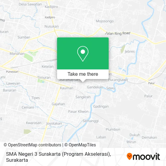 SMA Negeri 3 Surakarta (Program Akselerasi) map
