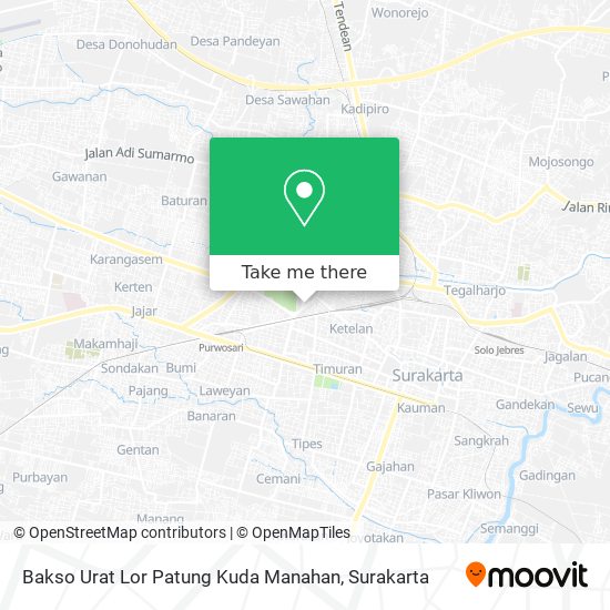 Bakso Urat Lor Patung Kuda Manahan map