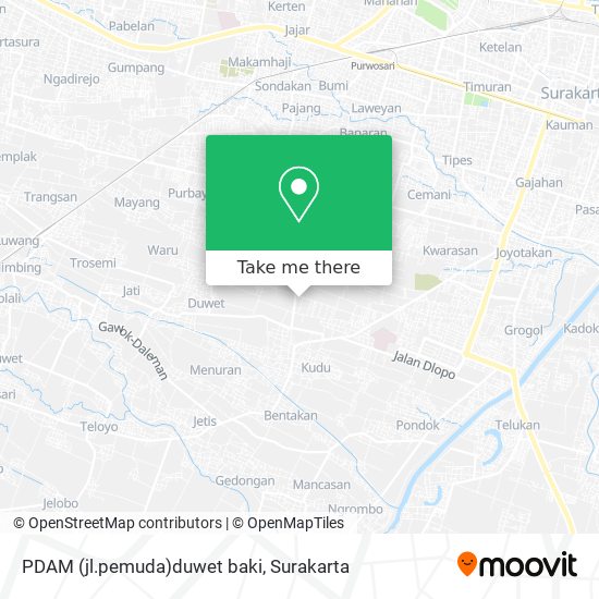 PDAM (jl.pemuda)duwet baki map