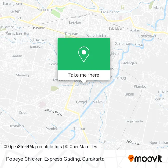 Popeye Chicken Express Gading map