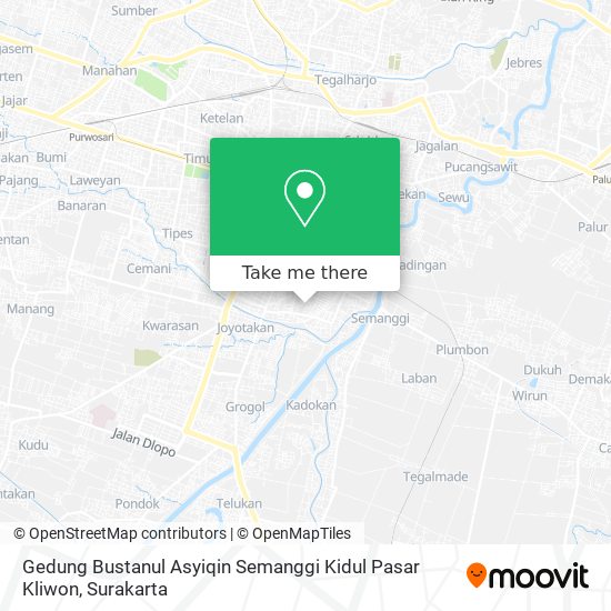 Gedung Bustanul Asyiqin Semanggi Kidul Pasar Kliwon map
