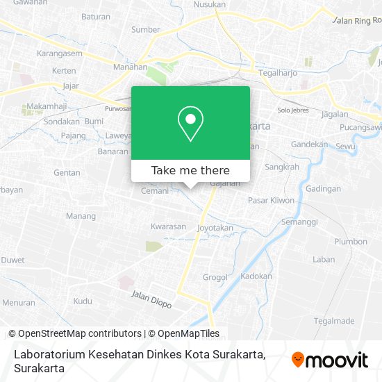 Laboratorium Kesehatan Dinkes Kota Surakarta map