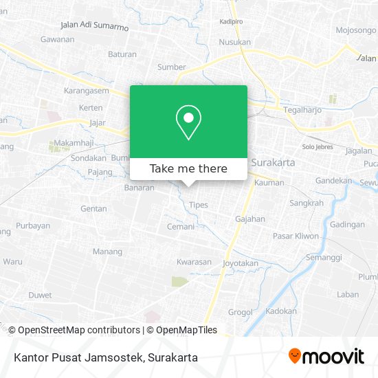 Kantor Pusat Jamsostek map