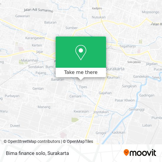 Bima finance solo map