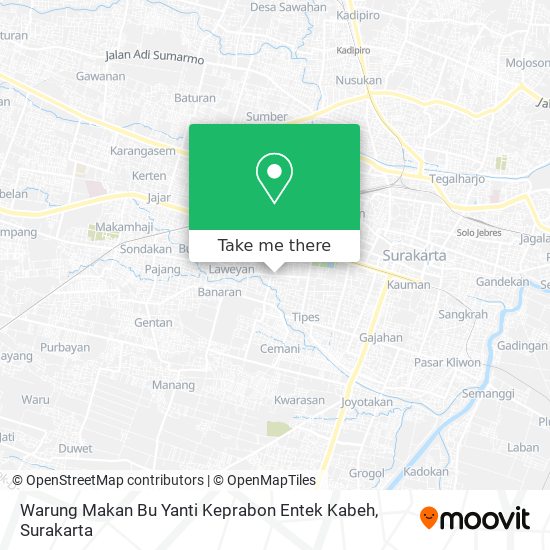 Warung Makan Bu Yanti Keprabon Entek Kabeh map