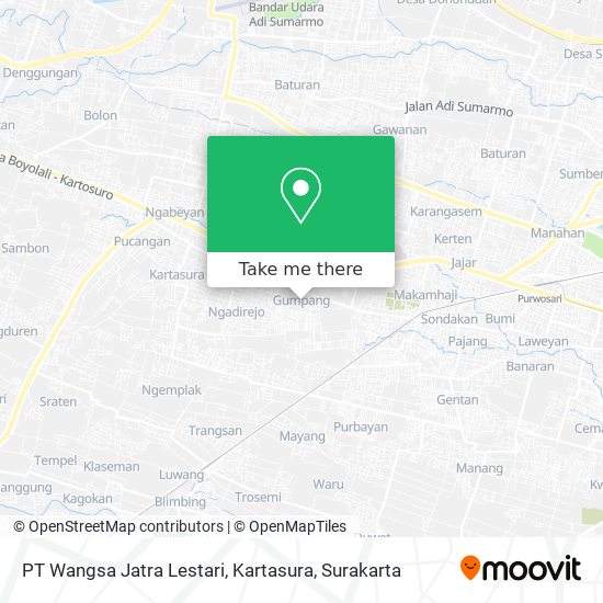 PT Wangsa Jatra Lestari, Kartasura map