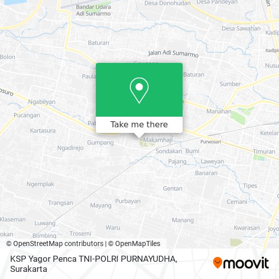 KSP Yagor Penca TNI-POLRI PURNAYUDHA map