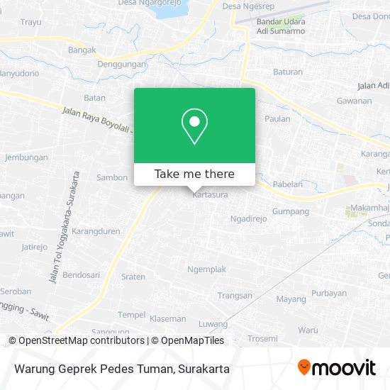 Warung Geprek Pedes Tuman map