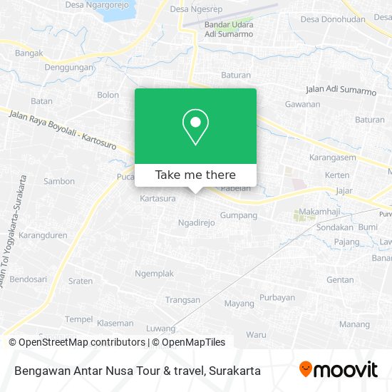 Bengawan Antar Nusa Tour & travel map