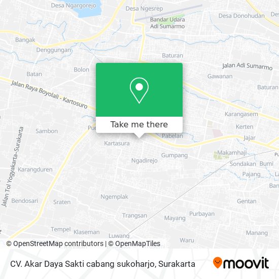 CV. Akar Daya Sakti cabang sukoharjo map