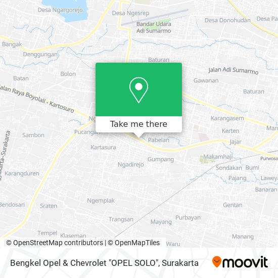 Bengkel Opel & Chevrolet "OPEL SOLO" map