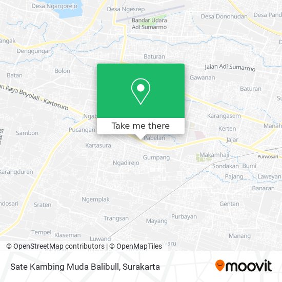 Sate Kambing Muda Balibull map