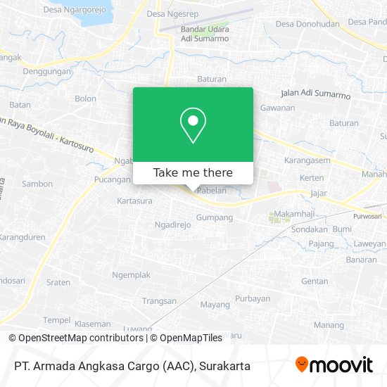 PT. Armada Angkasa Cargo (AAC) map