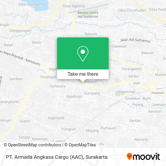 PT. Armada Angkasa Cargo (AAC) map