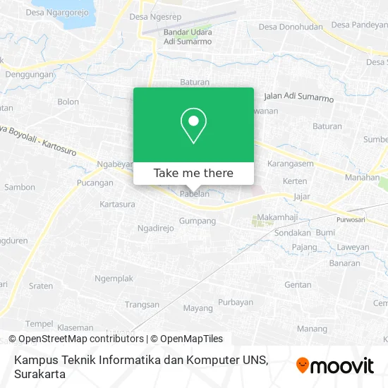Kampus Teknik Informatika dan Komputer UNS map