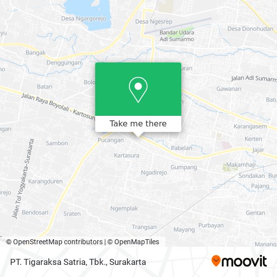 PT. Tigaraksa Satria, Tbk. map