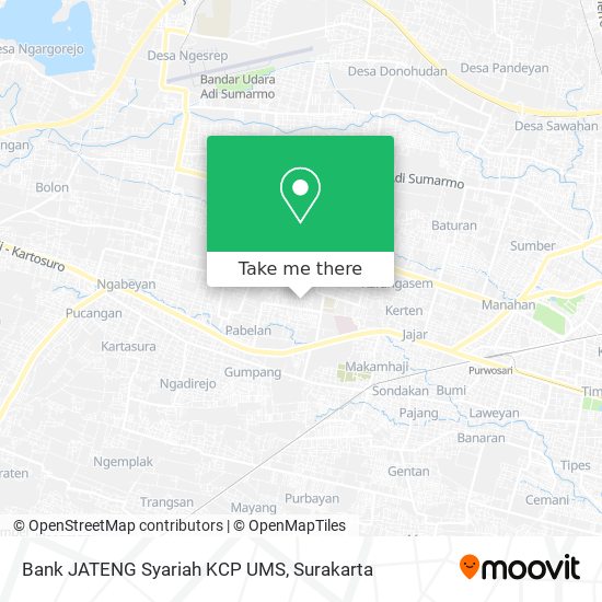 Bank JATENG Syariah KCP UMS map